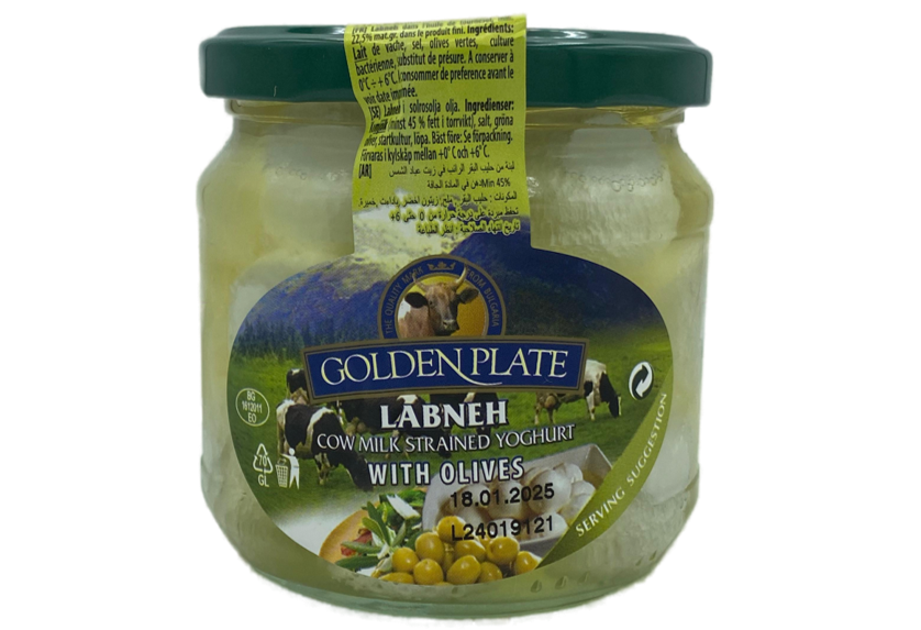 Labneh Bolas Olivas, Golden Plate, 225 gr